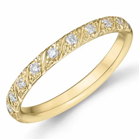 Diamantring i 14  karat guld 0,154 ct