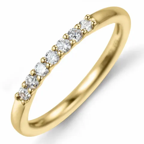 smal briljantring i 14 karat guld 0,207 ct