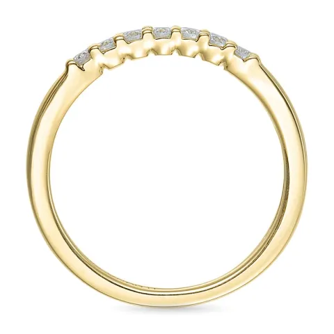 smal briljantring i 14 karat guld 0,207 ct