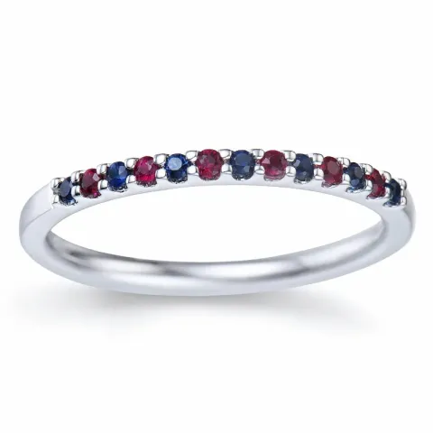 rubin ring i 14 karat vitguld 0,16 ct 0,14 ct