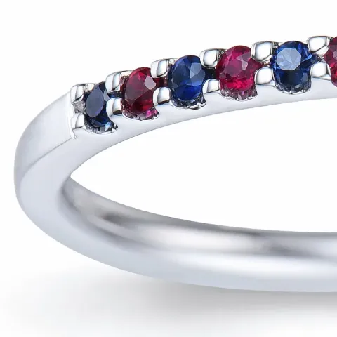 rubin ring i 14 karat vitguld 0,16 ct 0,14 ct