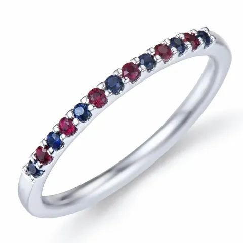 rubin ring i 14 karat vitguld 0,16 ct 0,14 ct