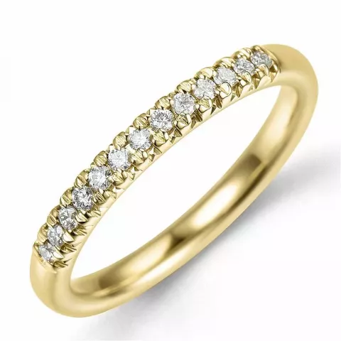 Smal diamant ring i 14  karat guld 0,153 ct