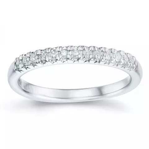 Smal diamant ring i 14  karat vitguld 0,153 ct