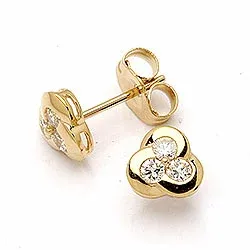 örhängen i 9 karat guld med 