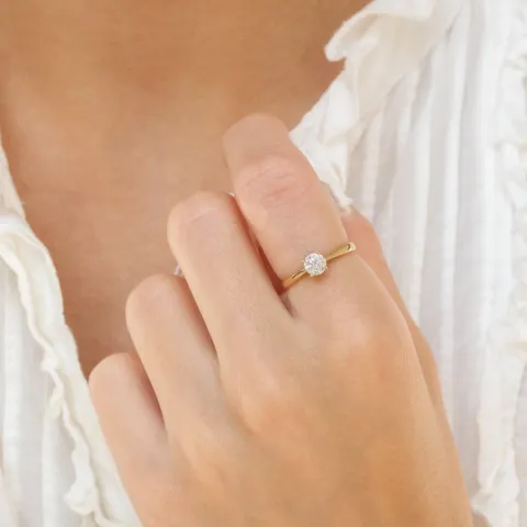 solitärring i 9 karat guld - Gold Collection