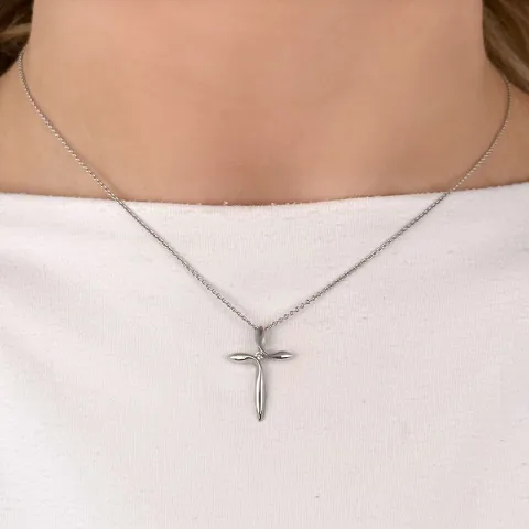 Hängen i 14  carat vitguld 0,03 ct