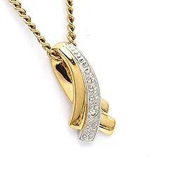 hängen i 9 karat guld och 9 karat vitguld