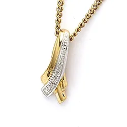 hängen i 9 karat guld och 9 karat vitguld