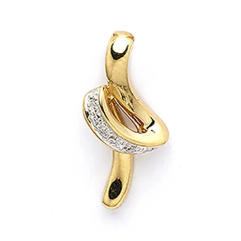 hängen i 9 karat guld med rhodium