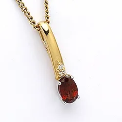 Ovalt hängen i 9 karat guld och 9 karat vitguld