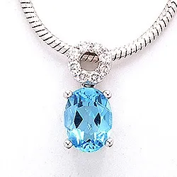 topas diamantberlocker i 14  carat vitguld 0,10 ct 1,70 ct