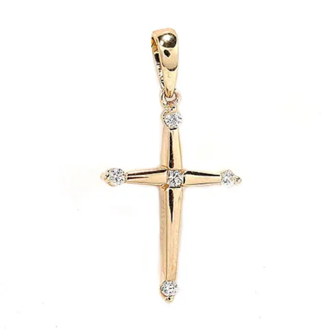 hängen i 14  carat guld 0,06 ct