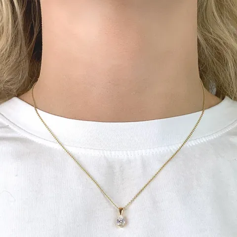 Droppe hängen i 9 karat guld