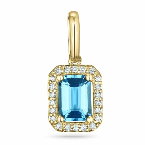 topas hängen i 14 carat guld 0,11 ct 1,20 ct