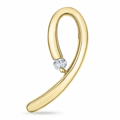 diamantberlocker i 14  carat guld 0,05 ct