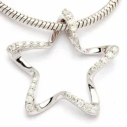 diamantberlocker i 14 carat vitguld 0,14 ct