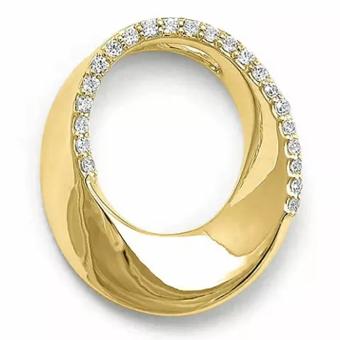 diamantberlocker i 14 carat guld 0,15 ct