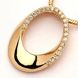 diamantberlocker i 14 carat guld 0,15 ct