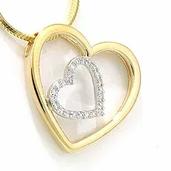 diamantberlocker i 14 carat guld- och vitguld 0,12 ct