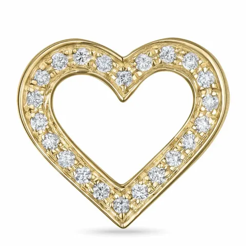 hjärta hängen i 14 carat guld 0,15 ct
