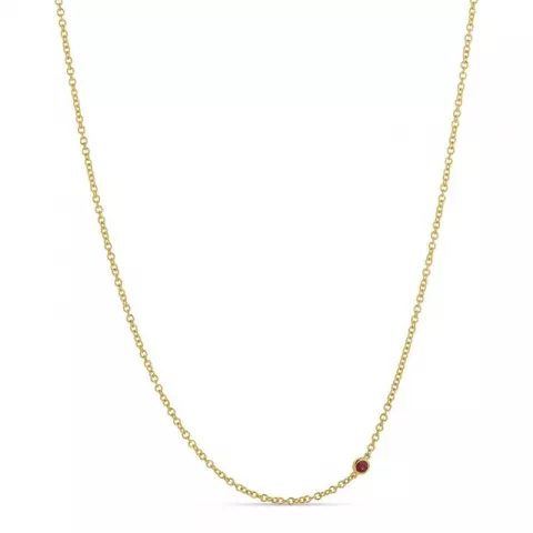 45 cm halsband med hängen i 14 karat guld 0,09 ct
