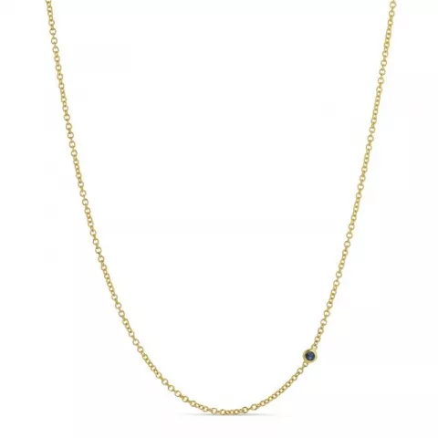 45 cm halsband med hängen i 14 karat guld 0,09 ct