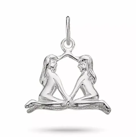 Lille Scrouples stjärnteck tvillingarna hängen i silver