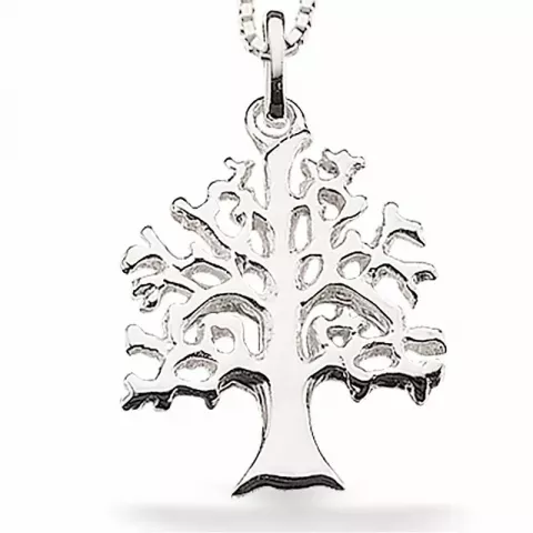 13 mm scrouples livets träd hängen med halskedja i silver