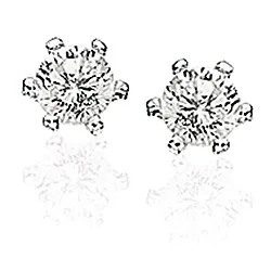 5 mm Scrouples örhängen i silver vita zirkoner