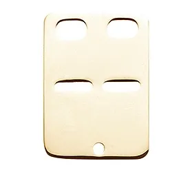 Blank Scrouples ID bricka i 8 karat guld