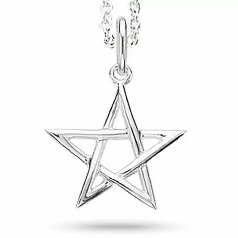 Scrouples stjärna hängen med halskedja i silver