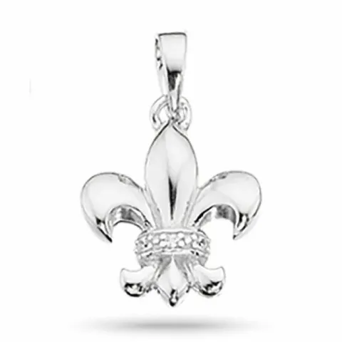 Scrouples hängen med halskedja i silver vit zirkon