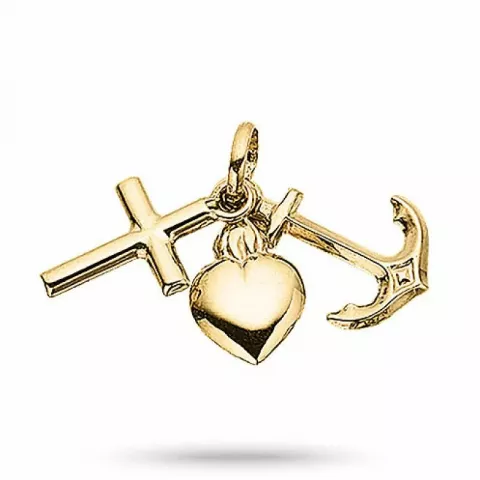 Scrouples tro-hopp-kärlek hängen i 8 karat guld