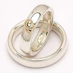 Scrouples vigselsringe i silver och vanl. guld