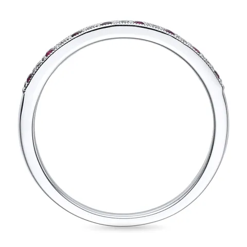 röd rubin ring i 14  karat vitguld 0,08 ct 0,17 ct