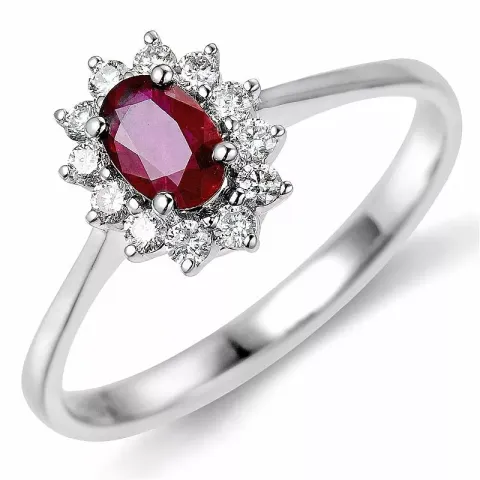 Rosettring i 14  karat vitguld 0,26 ct 0,63 ct