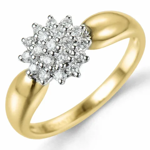 Kollektionsprov diamantring i 14 karat guld- och vitguld 0,27 ct