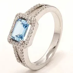 diamantring i 14 karat vitguld 0,25 ct 1,20 ct