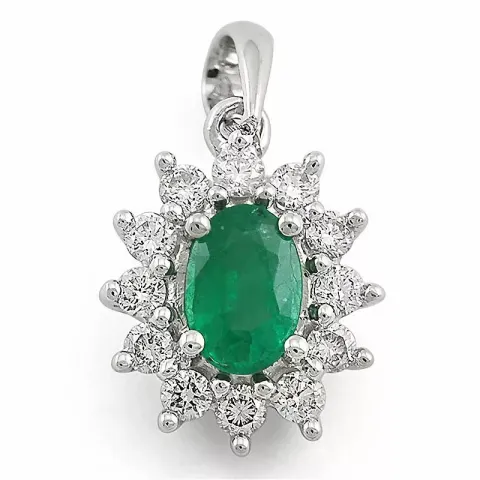 Rosettberlock i 14 carat vitguld 0,26 ct 0,46 ct