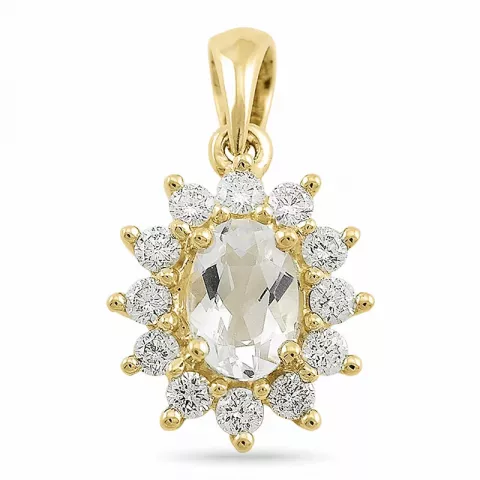 Diamant rosettberlock i 14  carat guld 0,26 ct