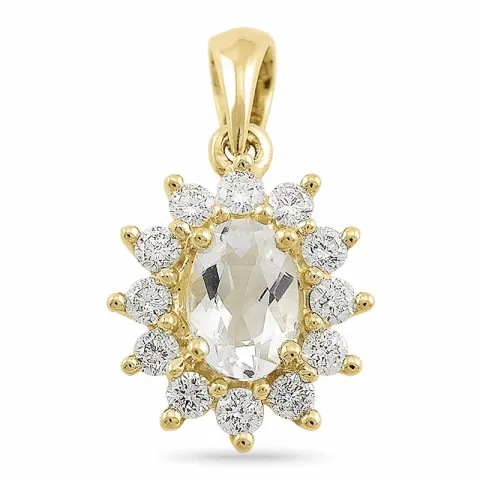 Diamant rosettberlock i 14  carat guld 0,26 ct