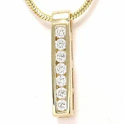 diamantberlocker i 14  carat guld 0,36 ct