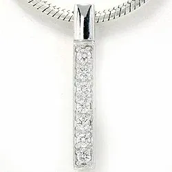 briljant hängen i 14 carat vitguld 0,15 ct