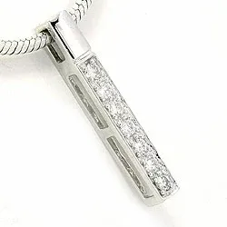 briljant hängen i 14 carat vitguld 0,15 ct
