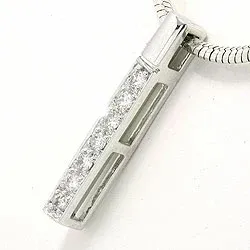 briljant hängen i 14 carat vitguld 0,15 ct