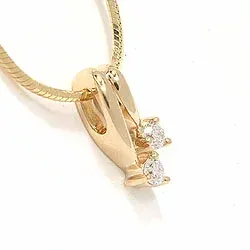 hängen i 14  carat guld 0,15 ct