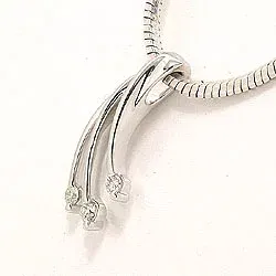 diamant hängen i 14 carat vitguld 0,07 ct
