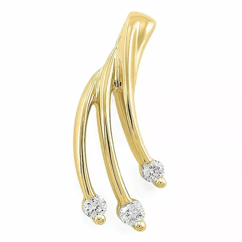diamant hängen i 14  carat guld 0,07 ct
