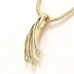 diamant hängen i 14  carat guld 0,07 ct